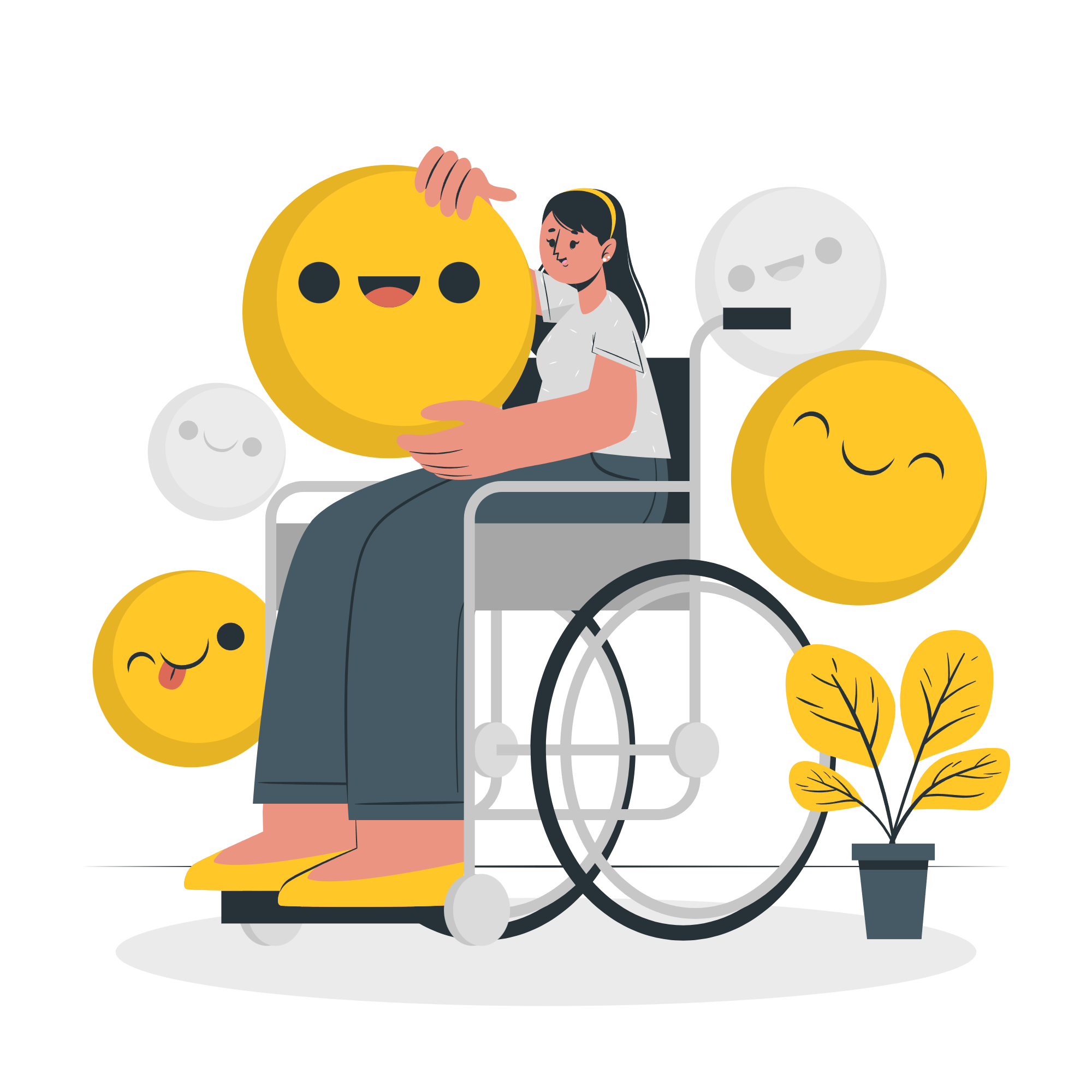 Man in wheelchair outside smiling